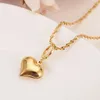 24 k geel massief goud gevuld mooi hart hanger kettingen oorbellen dames meisjes feestsieraden sets geschenken diy charmes