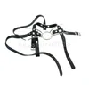 Leather Adjustable Belt Steel Spider Mouth Gag Head Harness Mask open strap game G944663485