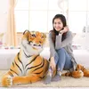 Dorimytrader Simulation Animal Tiger Plush Toy Jumbo Stuffed Animals Realistic Tigers Toys for Children Gift Home Decoration 170cm 67inch