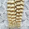 613 Bleach Blonde Toepassen Tape Adhesive Skin Inslag Haar 100g 40pcs / Set Afro Kinky Curly Tape in Human Hair Extensions