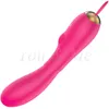 FOX USB Oplaadbare G-spot Vibes Vibrerende Magic Wand Massager Vibrators Seksspeeltjes Voor Vrouw Elektrische Schok Clitoris Stimulators S19706