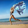 Striped Printed Beach Handduk Travel Badtorkning Sport Swiming Bath Body Yoga Mat Stripe Beach Handduk OOA4670