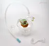 Glass Dab Rigs Oil Burner Mini 담그마 흡연 파이프 봉 핸드 크래프트 아트 Shisha Swan