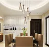 Moderne Brève LED Restaurant Lumières Bulle Lustre Cristal Pendentif Barre Lumineuse Table De Travail Salon Lustres Lumières Luminaire Lampes