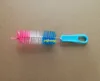 100 pcs/lot 150*70*28mm brosse de nettoyage en Nylon coloré pour bébé biberon bec Tube verre tasse brosses B53101