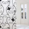 Large Window Film 45*100cm/17.7"*39.4" Frosted Opaque PVC Glass Window Film Privacy Glass Decorative Sticker Black and White