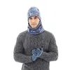 Vintermän och kvinnor beanie hatt halsduk pekskärm handskar 3 stycken vinter varma kläder set för kvinnor 4 färger1602306