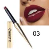 CmaaDu 12 colores lápiz labial mate maquillaje resistente al agua lápiz labial duradero Maquiagem con forma de bala dorada Tube8735832