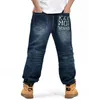 Hip Hop Jeans Autumn Winter Skateboard Men's Denim Baggy Jeans Men Loose NEW Man Cotton Jeans Plus Size 44 46 Long Trousers Male Bottoms