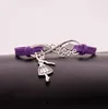 10pcs/lot Infinity Love 8 Bracelet Dancing/ballerina girl Charm Heart Pendant Women/ Men Simple Bracelets/Bangles Jewelry Gift A118