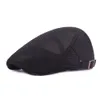 FEDEX Men Beret cap Ivy Cap Breathable mesh Hat Cabbie Flat snap hats handsome fitted solid caps for men