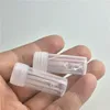 Glasfilter tip voor droge kruid tabak waterpijp sigaret rollende papieren houder met plastic doos pakket pyrex ronde platte mond filters tips