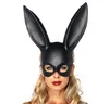 Nowy Halloween Dorosłych Królik Maska Masquerade Czarny Biały Bunny Długie Uszy Maska Karnawał Kostium Party Maska Cosplay Rekwizyty Dla Kobiet Człowiek