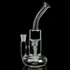 Tornado Perc Glass Bong Cyclone Percolator Water Pipe Hookahs Bóia Base Dab Oil Rig Bent Neck Bongs vêm com acessórios de cerâmica 5105843