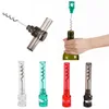 Crystal Red Wine Bottle Opener Plastic Screw Openers Stainless Steel Corkscrew Skid Handle Bar Supplies Kitchen Tool