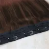 Omber Balayage Gül Altın Saç Uzantıları Tek Parça Klip 5 klipler Düz Remy Saç Salon Kalite 9A Sınıf 3/4 Tam kafa