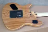 Chitarra elettrica con corpo giallo latte personalizzato in fabbrica con due pickup Humbucker aperti, tastiera in palissandro, hardware dorato, personalizzabile