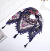 Hot Sell Women Scarf Cotton and Linen Printing Square Wraps Girl Nice Tassels Scarf Multi Styles