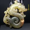 Batalla de las dinastías Han Ming y Qing Antigüedades antiguas Antigüedades de jade Piezas de mano de jade antiguas y antiguas Dragón de jade Gao Yu