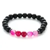 11 Style 5 Striped Onyx Matted Black Stone Beads Bracelet Men Women Natural Stone Balance Yoga Pulseira Buddha Jewelry