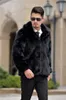 2018 Cappotto in pelliccia sintetica maschile nero marrone grigio capispalla casual sciolto Cappotto invernale da uomo caldo all'aperto moda marea abbigliamento abbigliamento