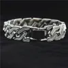Gouden zilveren kleur mannen hiphop armband ijver uit 225 cm lange linkketen prachtige armbanden geschenken voor vriendje mode -sieraden6836964