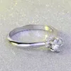 10 teile/lose Mode Schmuck Hochzeit band ringe für frauen Diamonique Cz 925 Sterling silber Gefüllt Weibliche Engagement Party Ring