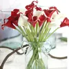 Calla Lily Bride Bouquet 34cm Long Single Artificial Flower Silk Flower 13 Färg Alternativ för Bröllopsjubileum Heminredning