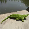 Dorimytrader Jumbo Simulation Alligator Plush Toy Big Emulational Animal Crocodile Doll Pillow för barn Present Hem Deco 220cm Dy60293