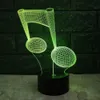 Led Modern Musical Note Night Light 3D Lamp Musical Illusion Luminaria Bedside Lamp 7Colors Changing Music Mood Lamp hela DRO9825188