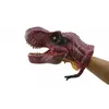 simulering plast dinosaur docka leksak mjuk vinyl pvc dinosaur djur huvud hand marionett figur leksaker handskar barn leksak modell