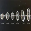 5pc Points à clairs poli polies Point Crystal Prism Prism Wand Double terminé Natural White Rock Crystal Quartz Méditation de guérison minérale 9411948