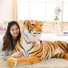 Dorimytrader Simulation Animal Tiger Plush Toy Jumbo Stuffed Animals Realistic Tigers Toys for Children Gift Home Decoration 170cm 67inch