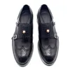 El yapımı keşiş kayış perçinleri siyah resmi takım elbise ayakkabıları erkek oxfords en kaliteli inek deri erkekler iş ayakkabı