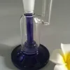 Nouveau bleu petit portable de haute qualité barboteur verre bong tuyau d'eau bongs avec 1 perc 8 pouces de haut 14mm mâle joint (GB-346)