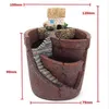 Pot de fleurs artisanal en imitation céramique avec trous, jardinière de jardin, boîte de fenêtre pour plantes, Pot de lit, Pots de fleurs