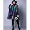 New Brand Women's Winter Poncho Vintage Blanket Kvinnors Lady Sticka Shawl Cape Cashmere Scarf Poncho Gratis frakt