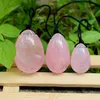 3PCSSet Rose Quartz Crystal Eggs Rope Yoni Healing Eggs Massage Tool bäcken Kegel Övning Vaginal åtdragning Boll för Health CAR1404838