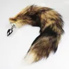 野生のフォックスロングテールメタルの毛皮のような後背位の肛門のセクシーなおもちゃの大きいBDSM flirt g-spot anusのバットプラグ女性フェチ猫の尾アダルトおもちゃY1893002