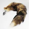 Wild Fox Long Tail Metal Furry Doggy Anal Sexy Toys Big BDSM Flirt G-Punkt Anus Butt Plug für Frauen Fetisch Cat Tail Erwachsenes Spielzeug Y1893002