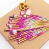 20PCs Unicorn Makeup Brushes Mermaid Brush Eye Shadow Foundation Eyebrow Makeup Brushes Fishtail Brush Gradient Färg Comestic Tool