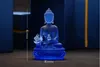 High - grade glass Arts and Crafts Buddha statue sculpture diagram gift decoration home office decoration