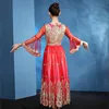 Kobiety Performance Belly Dance Odzież Indie Belly Dance Costume Dziewczyny Red Dance Odzież Dorosły Moda Indian Styl Stage Nosić
