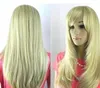Modeblond lång rak kvinnors hår peruk