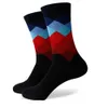 Match-Up bunte Herrensocken aus gekämmter Baumwolle, cooles Freizeitkleid, lustige Partykleid-Crew-Socken, Diamant-Business-Socken, 5 Paar, Los 153f