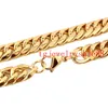 13mm breite top gold doppel beil kubanische link kette herren womens edelstahl armband oder halskette geschenk 7-40inch