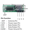 SOVO 433 MHz Módulo de receptor y transmisor de Superheterodyne RF para Arduino Uno Módulo inalámbrico Kits DIY 433MHz Controles remotos