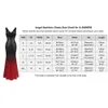 Angel-Fashions Women V Neck Gradient Sequin Long Formal Mermaid Party Prom Gown Dresses Evening Dress 382