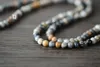 Men Necklace Quality 6MM Black Agate Wood  with Tree Pendant Mens Rosary Necklace Wooden  Mens jewelry