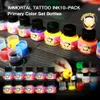 Mast Tattoo Kit Rotary Motor Pen Machine Liner Shader Needles Inks Mini Power Supply D3029